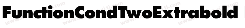 FunctionCondTwoExtrabold Regular字体转换